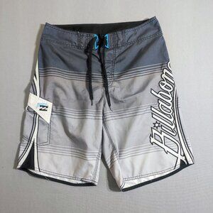 Billabong board shorts men's size 32 grey colour with stripes pattern swim wear